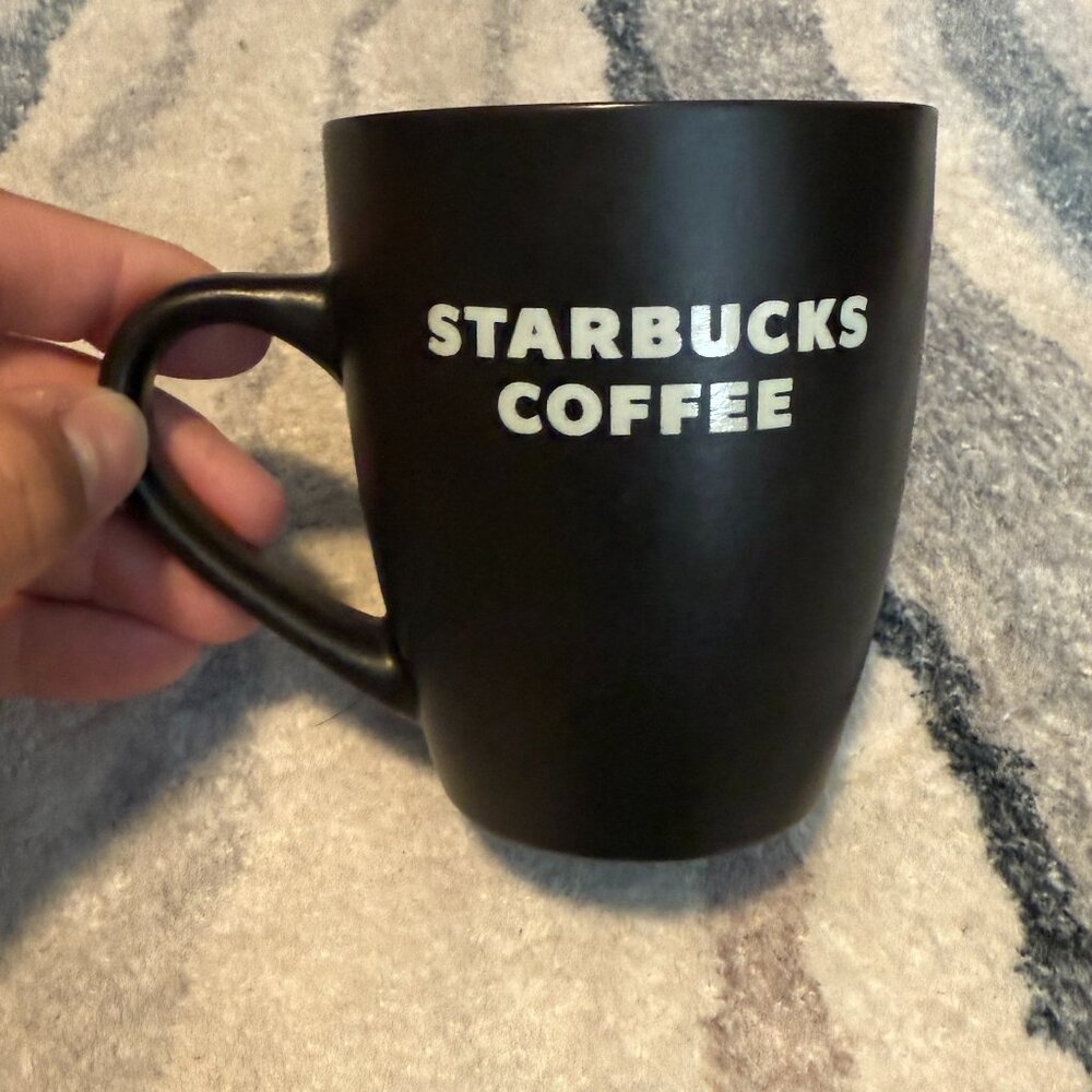 Starbucks Coffee Ceramic Cup Mug 12oz Matte Chocolate Brown 2010